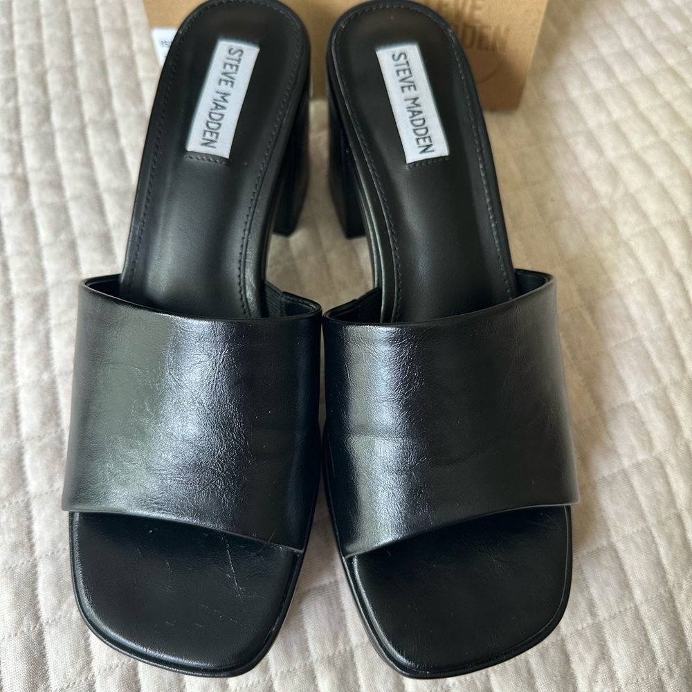 Steve Madden Black Platform Heels